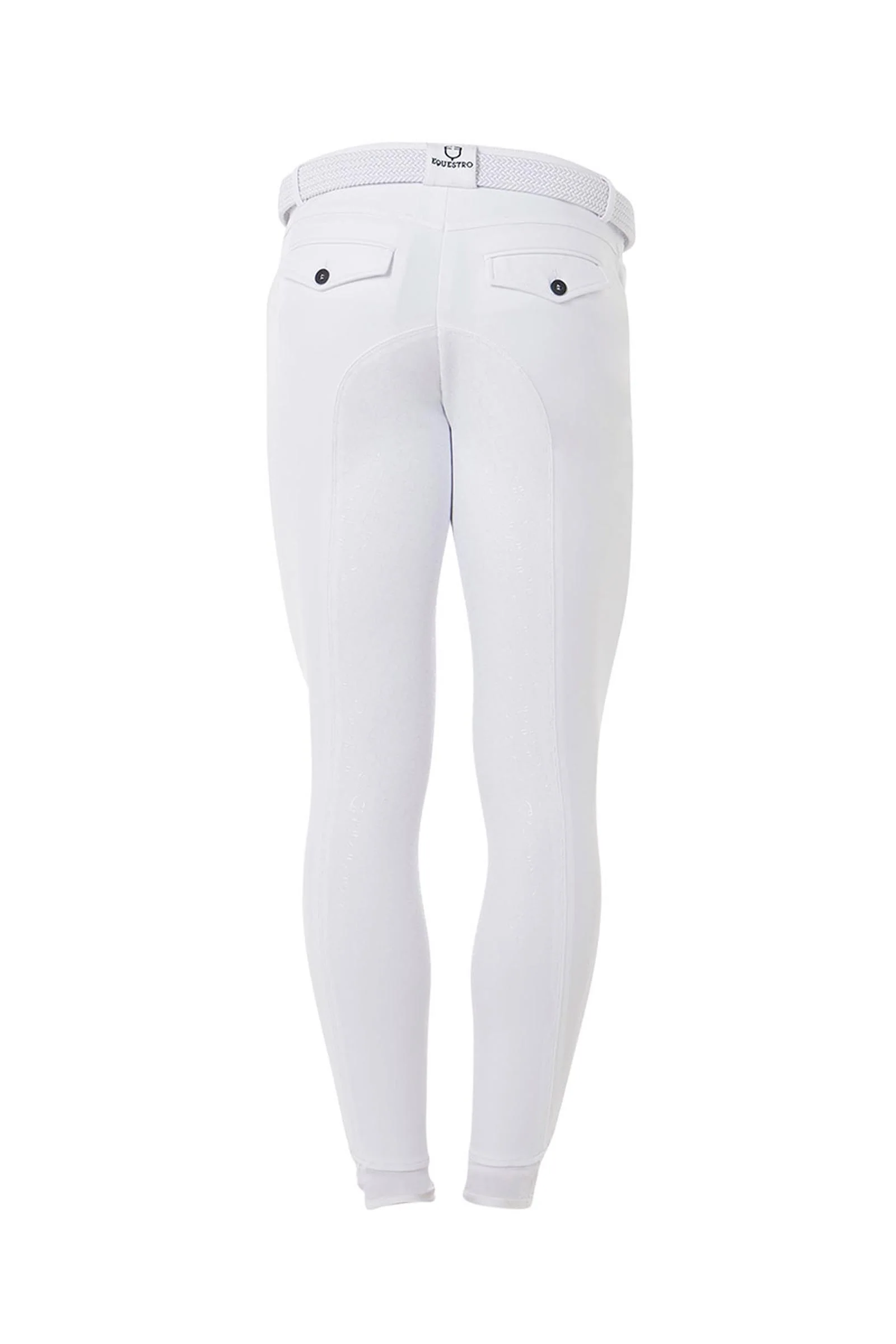 herre ridebukse slim fit full grip White 48