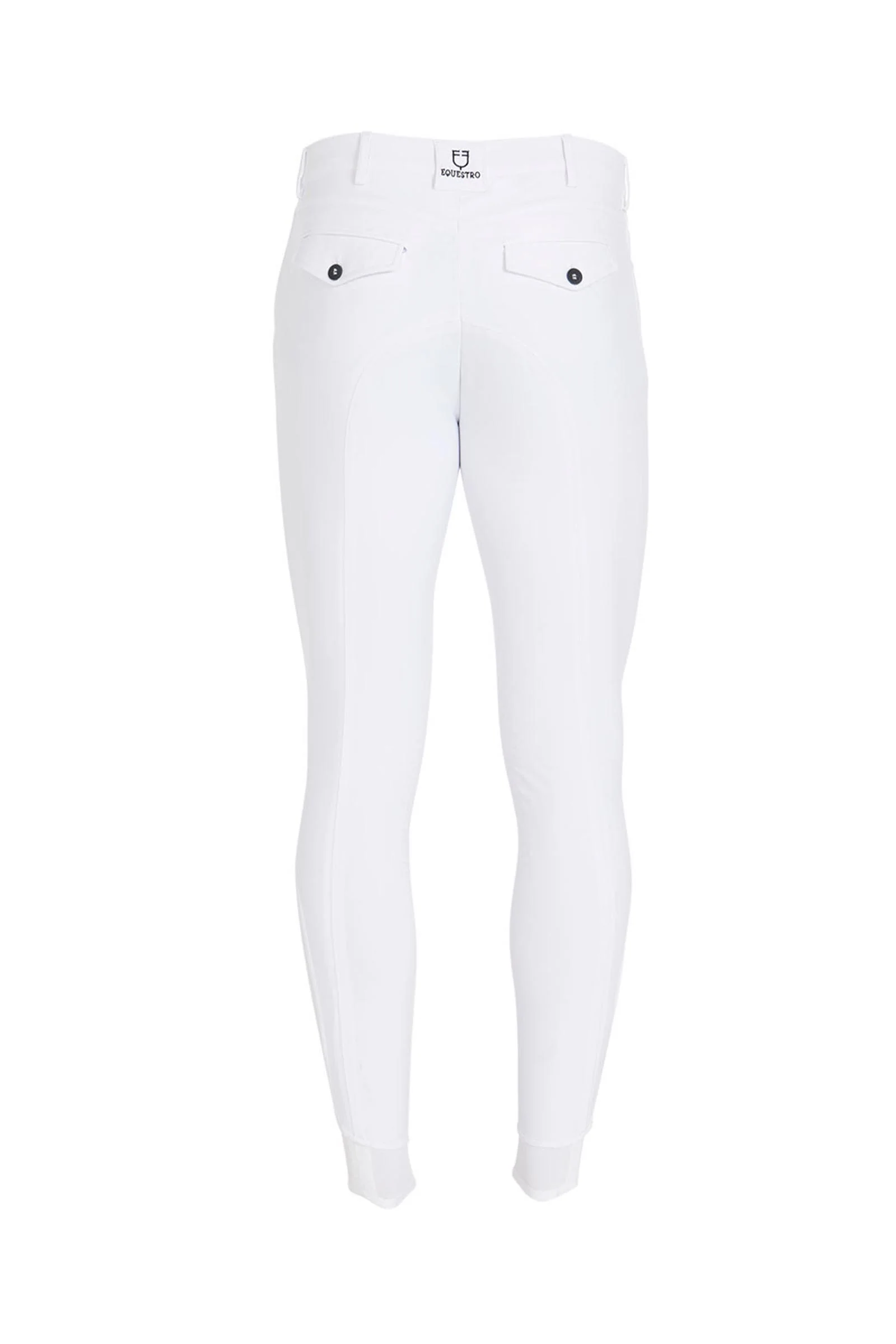 herre ridebukse slim fit knegrip med logo White 42