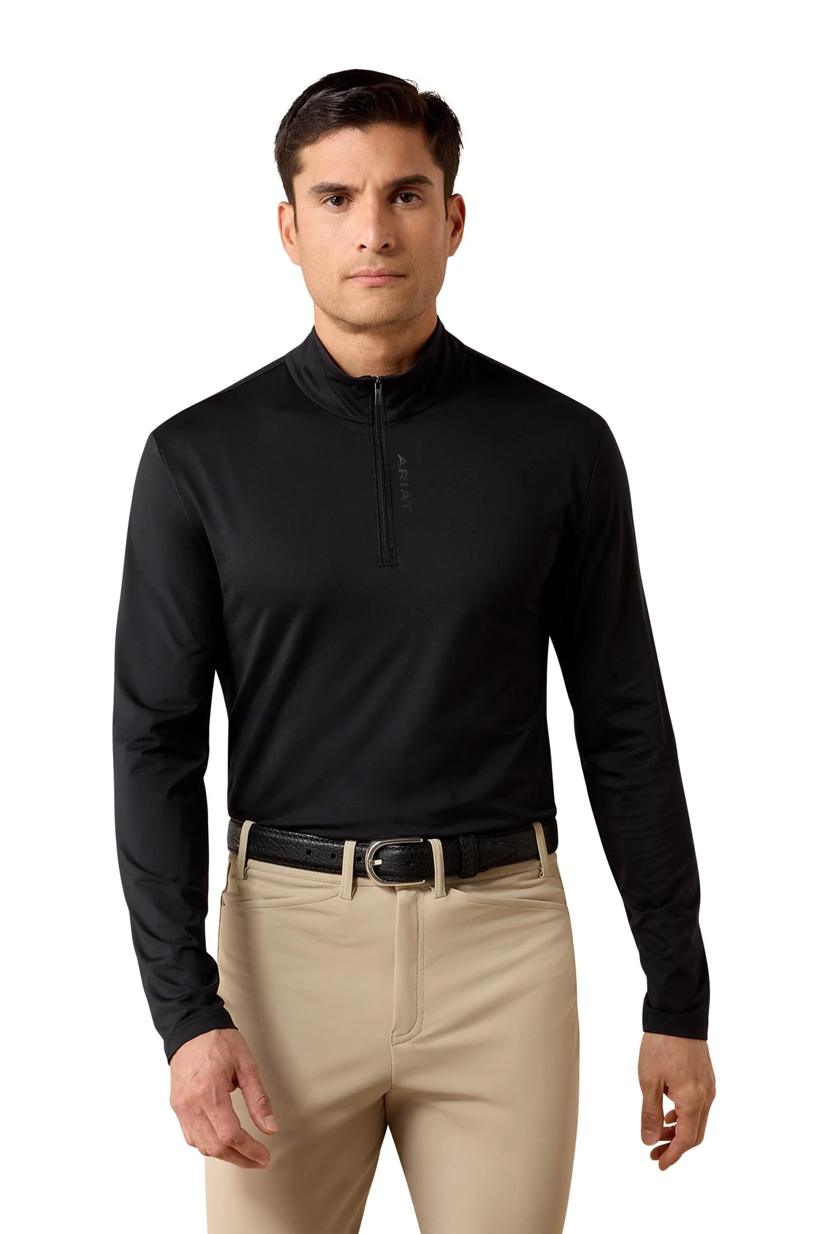 Herre LunaVeil baselayer med 1/4 glidelÄs Black S