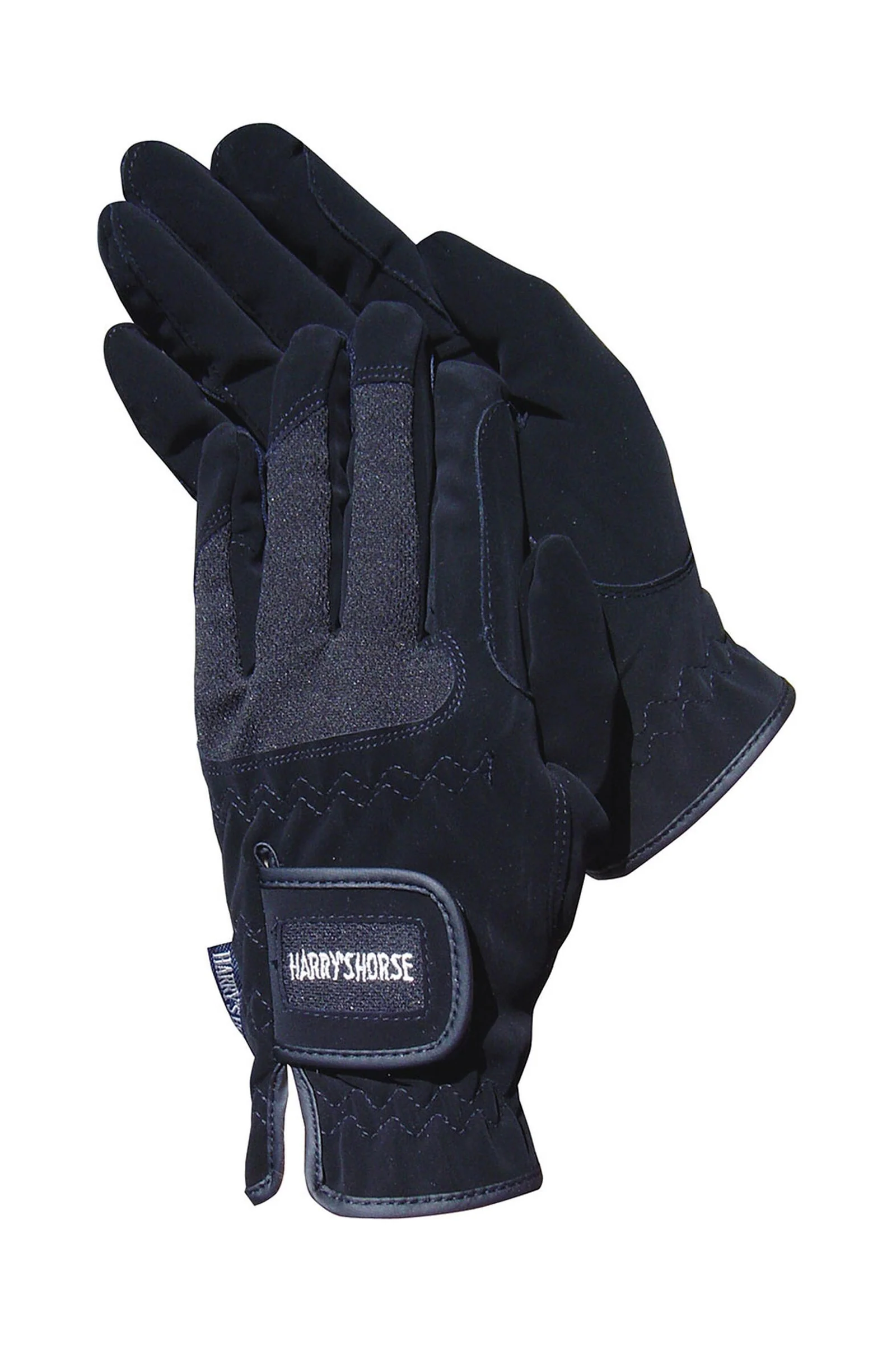 ridehansker med netting og domy Black XL