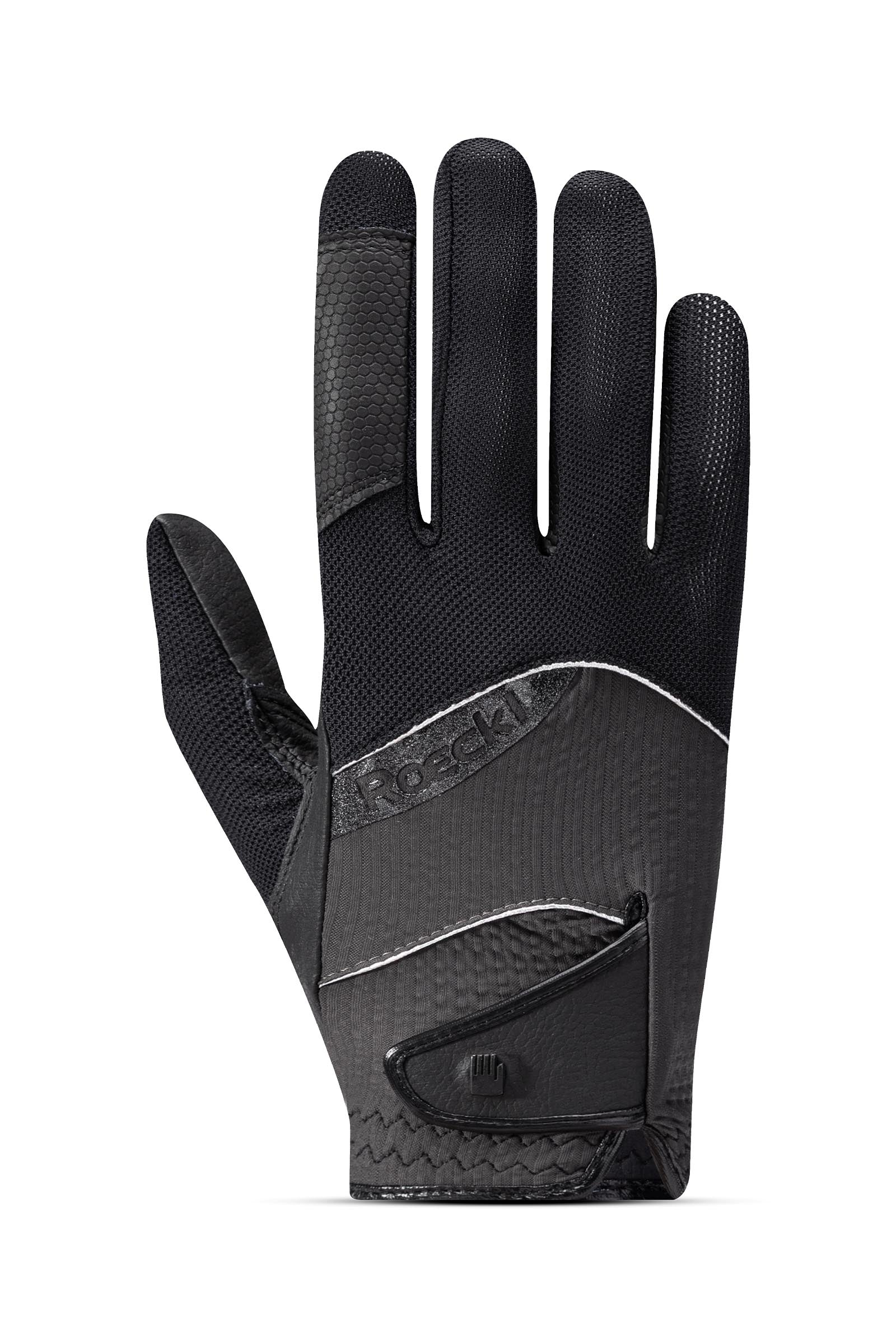 Millero Ridehansker Black/Volcanic Ash 8,5