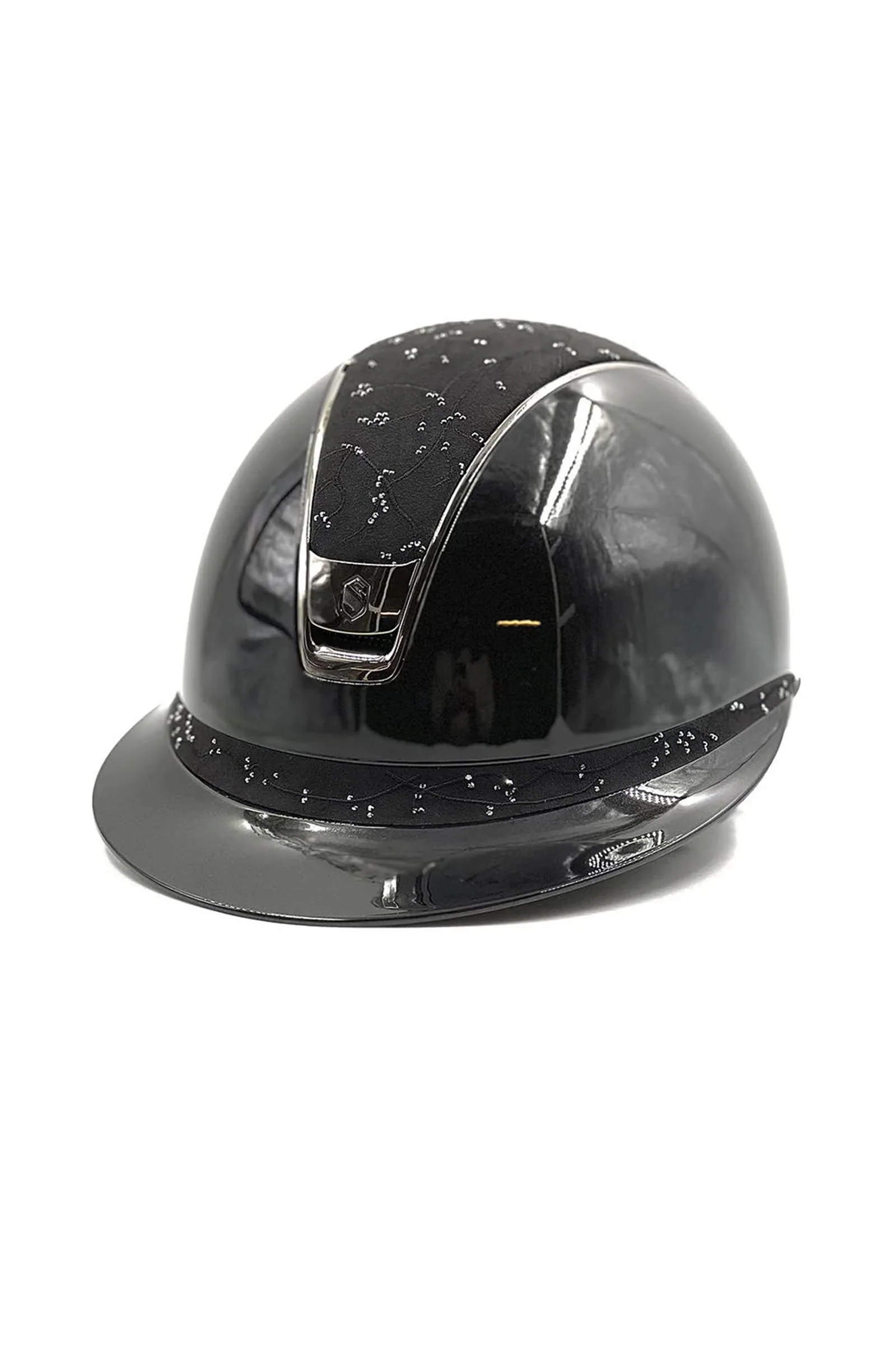 Miss Shield Glossy Crystal Leaf 2.0 ridehjelm Black L