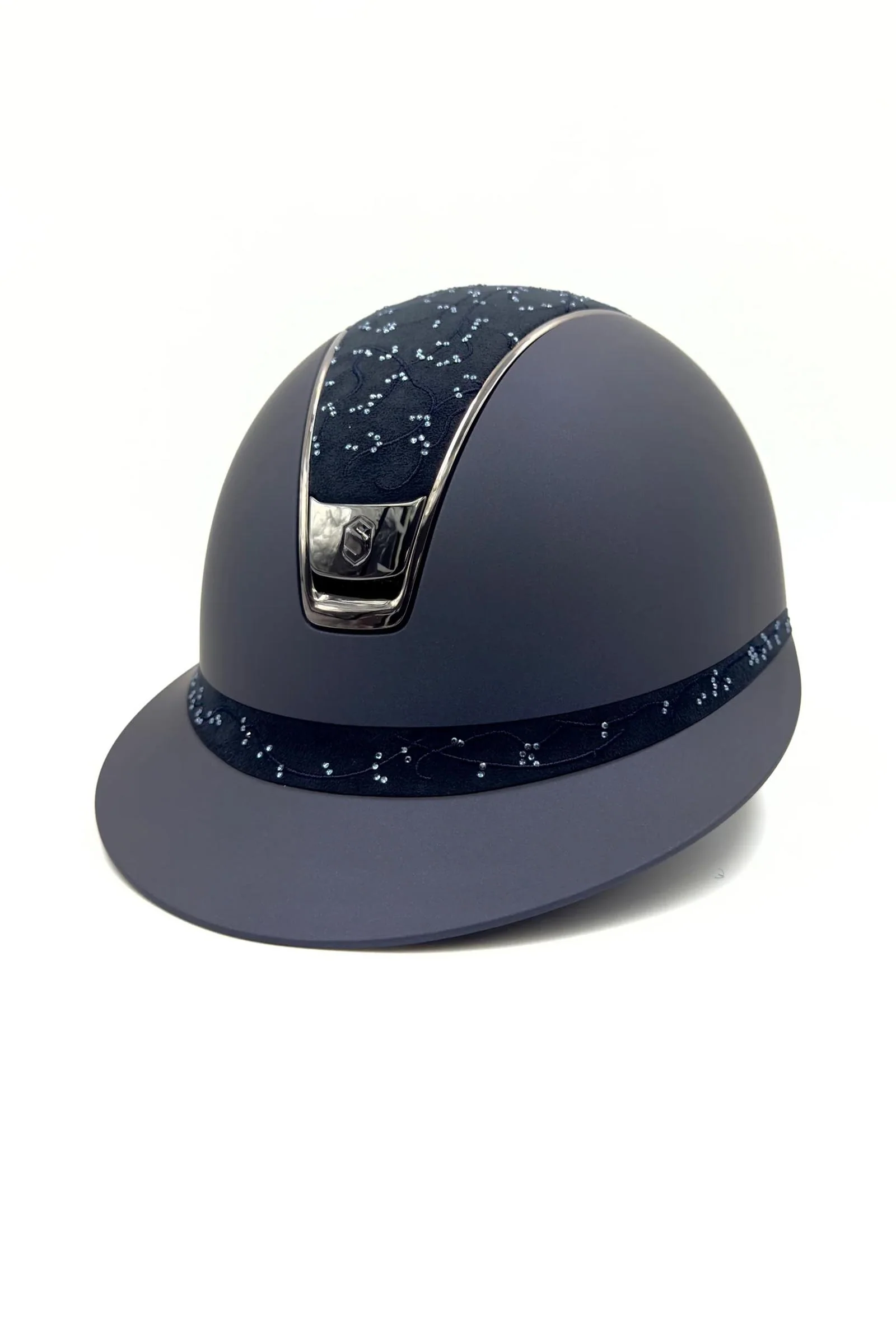 Miss Shield Shadowmatt Crystal Leaf 2.0 ridehjelm Navy M