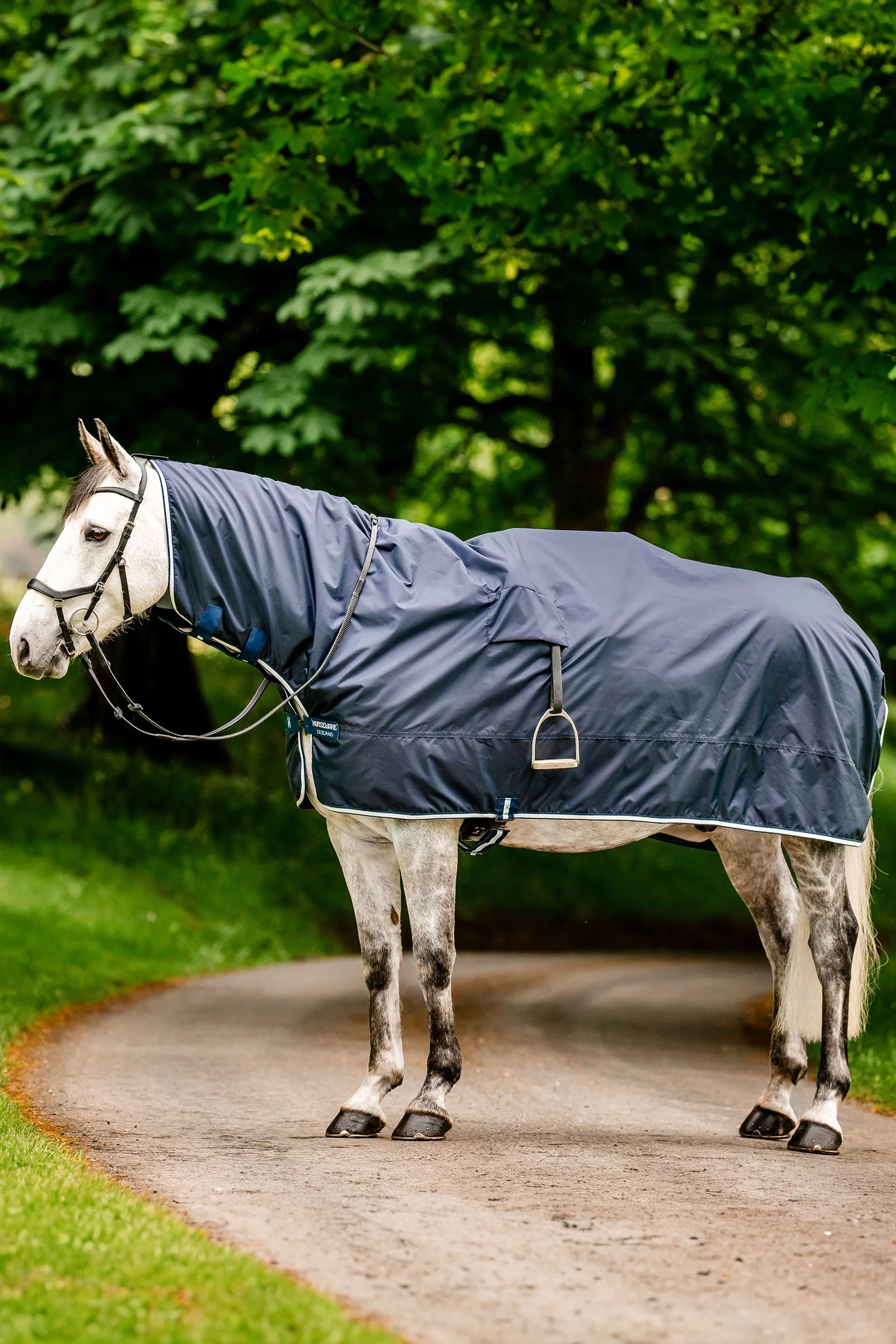 Newmarket Regndekken Mack med fleecefôr Witney Navy S