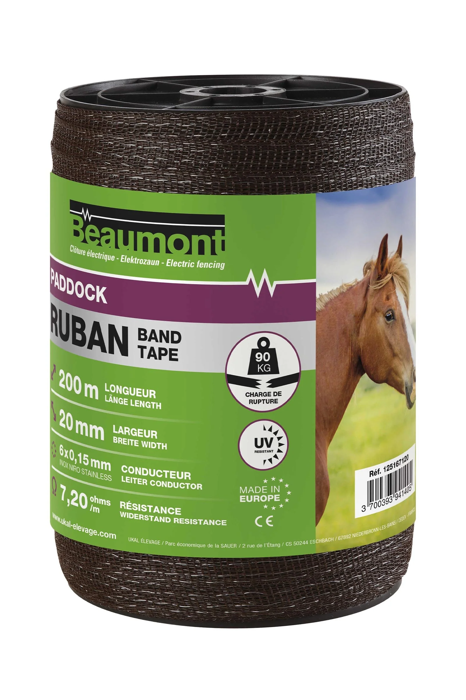 Paddock gjerdetape 20 mm, 200 m No Color 200