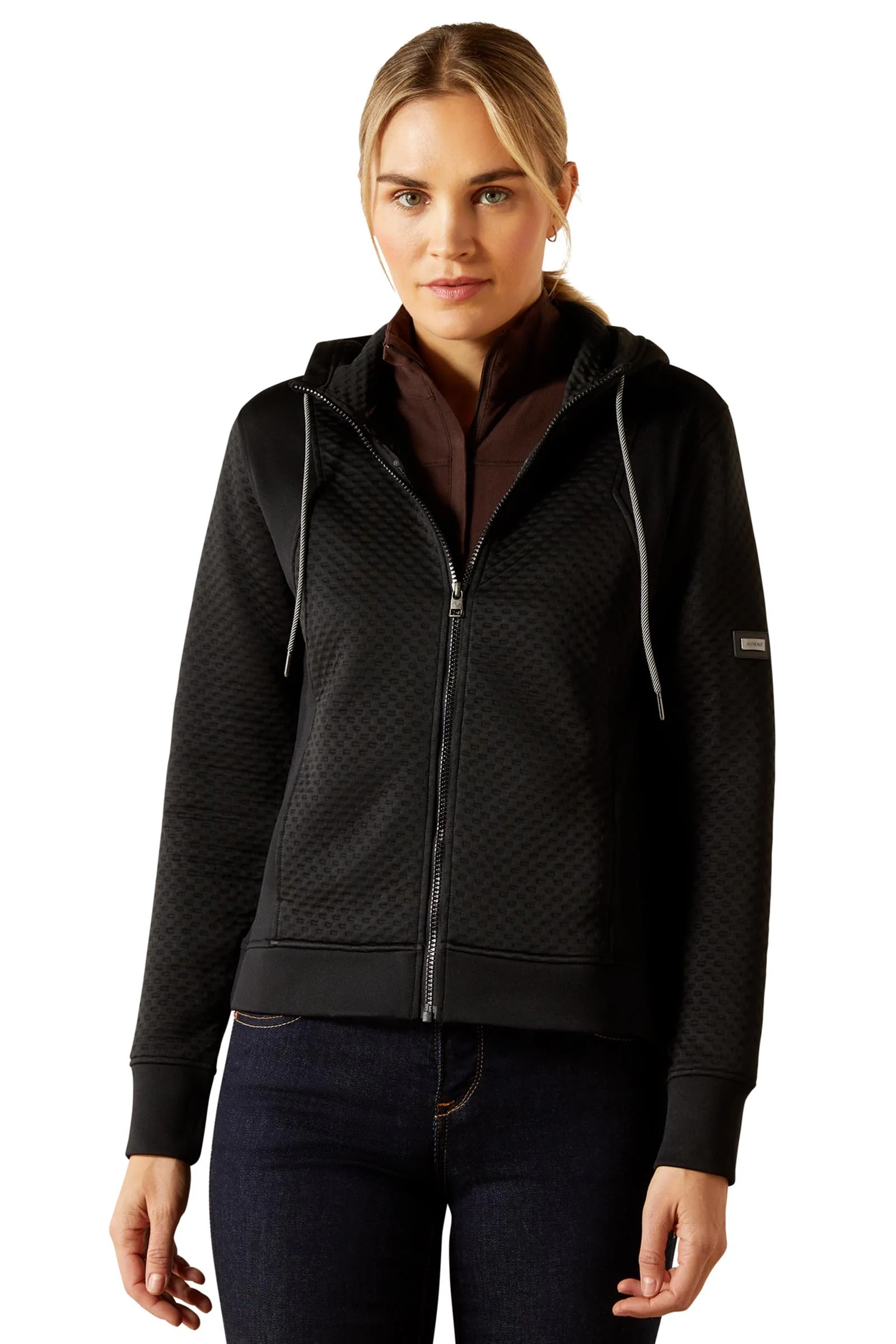 Radiance hettegenser med glidelås for dame Black XS