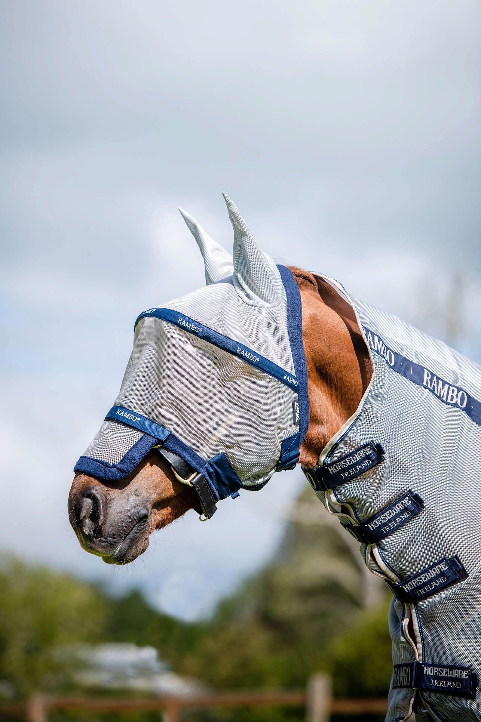 Rambo fluemaske Silver/Dark Blue SHP