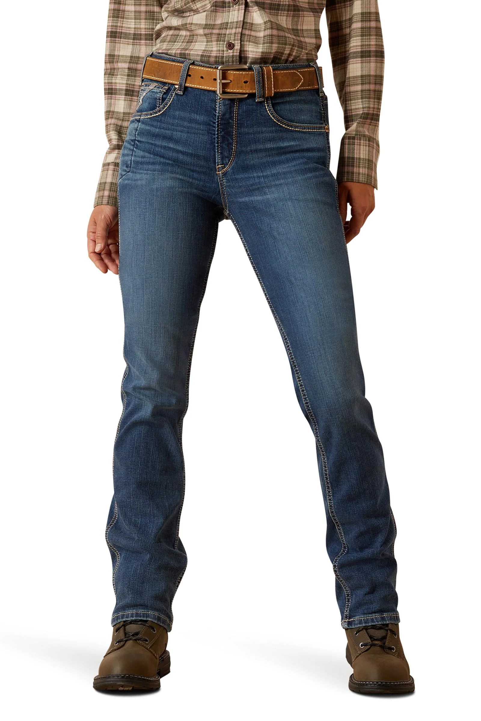 Rebar HR Riveter Straight Dame jeans med rett ben La Jolla 40