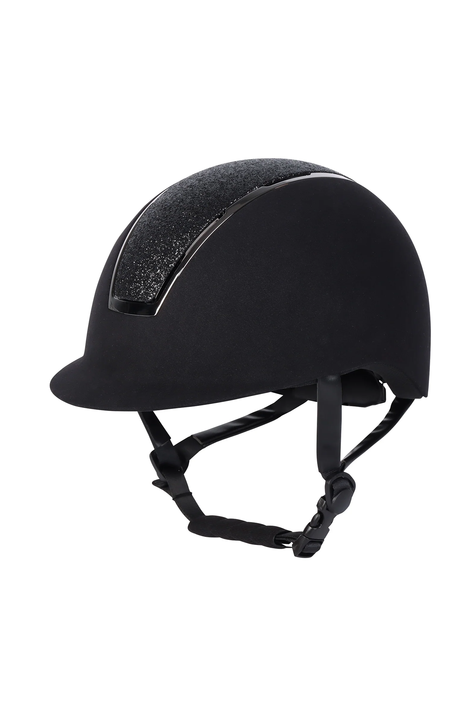 Regal fløyelsglitter ridehjelm Black 52-54