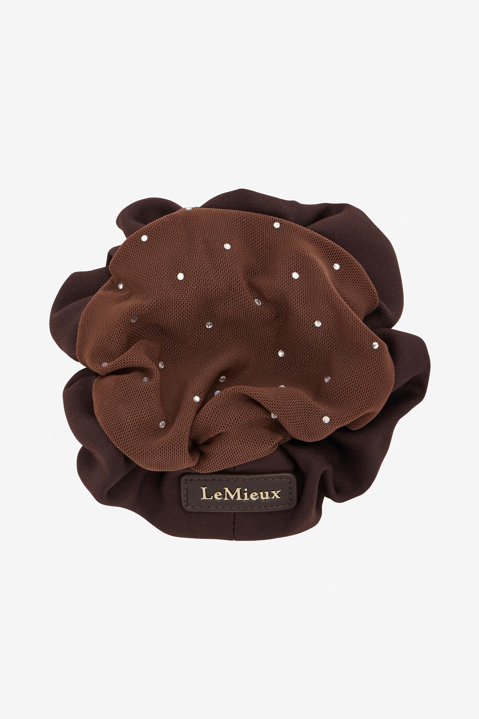 hårstrikk med krystaller og hårnett Brown/Brown Én størrelse