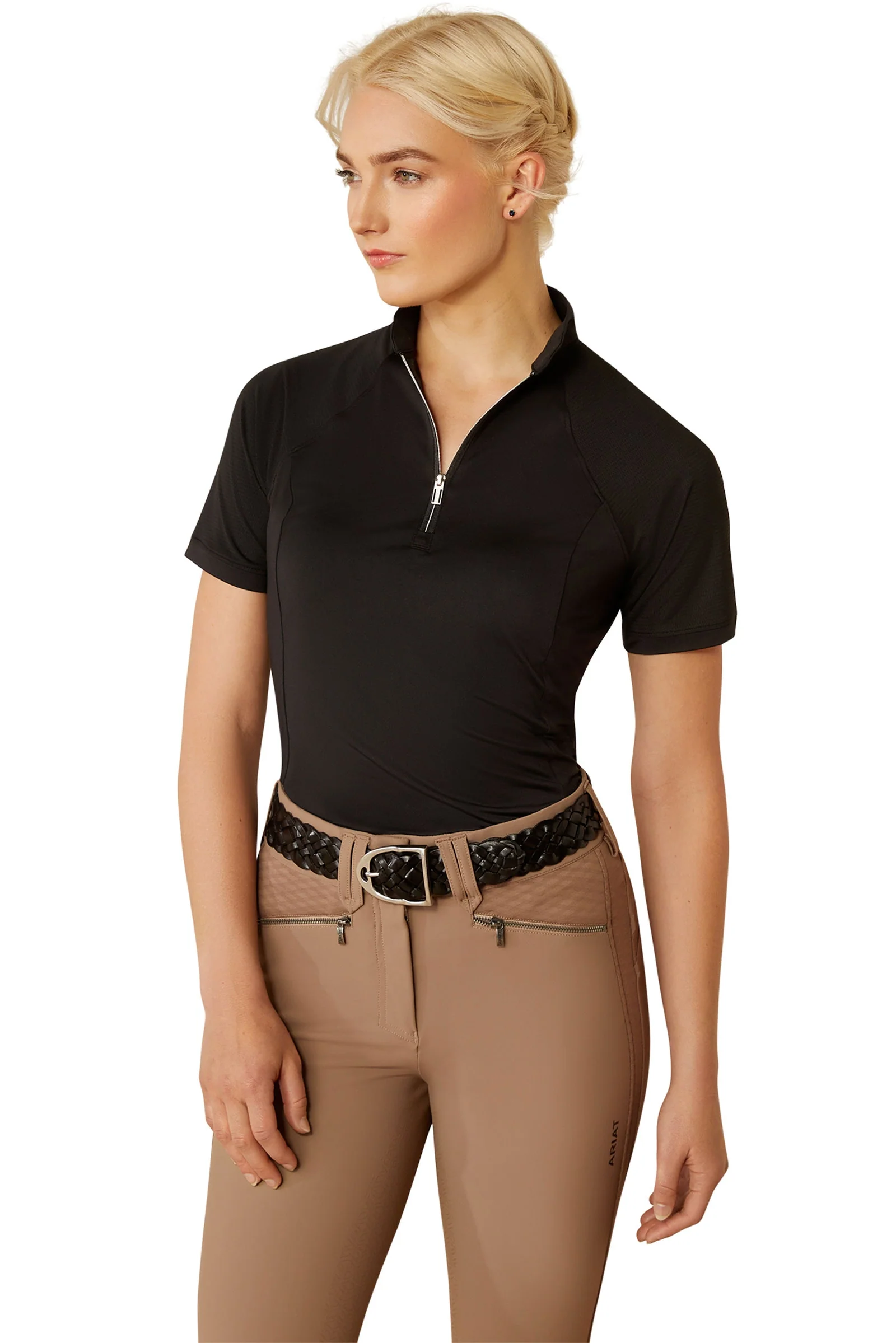Soquel dame-baselayer med 1/4 glidelås Black L