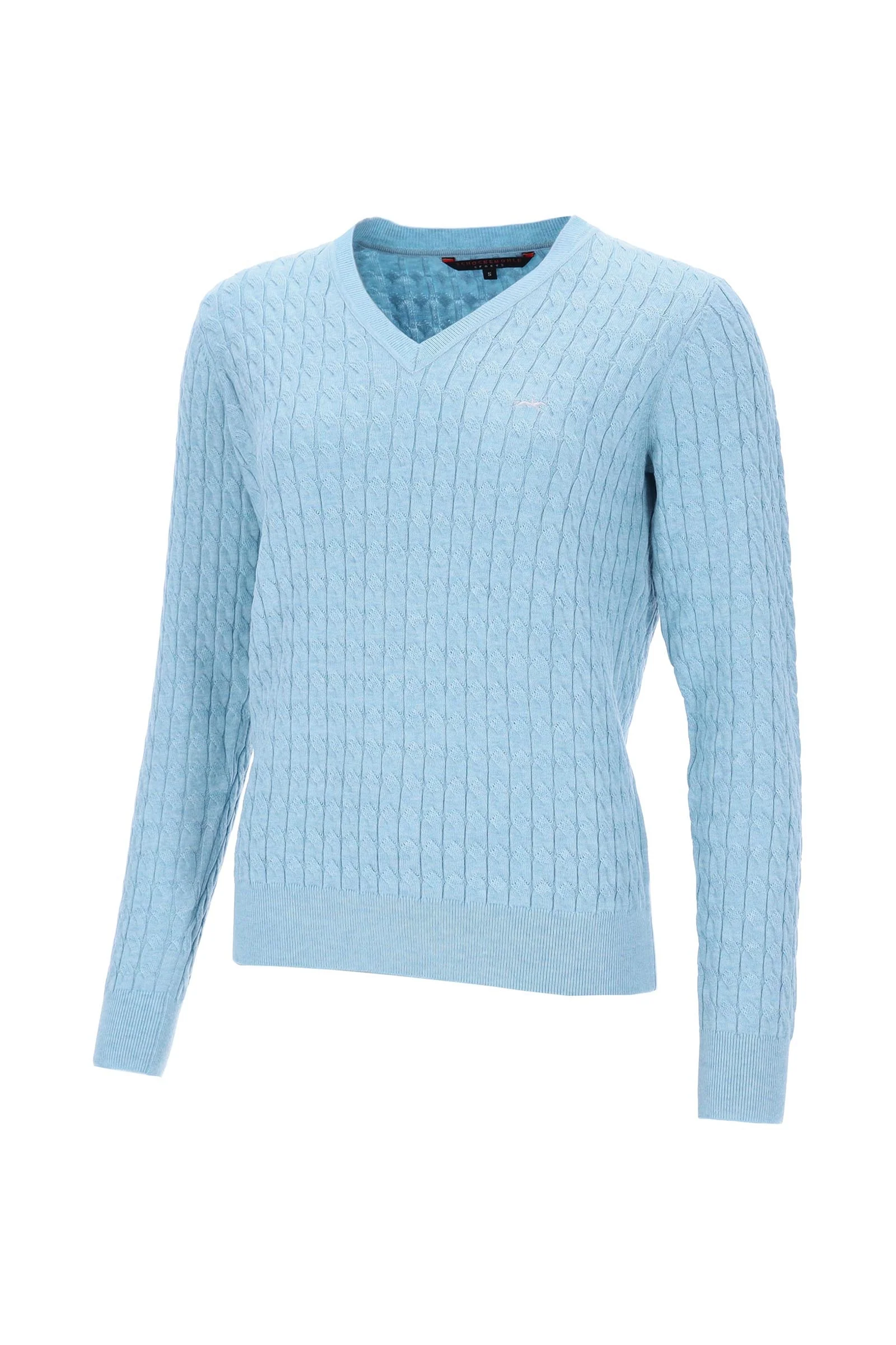 SPPam Style damegenser med V-hals Milky Blue M