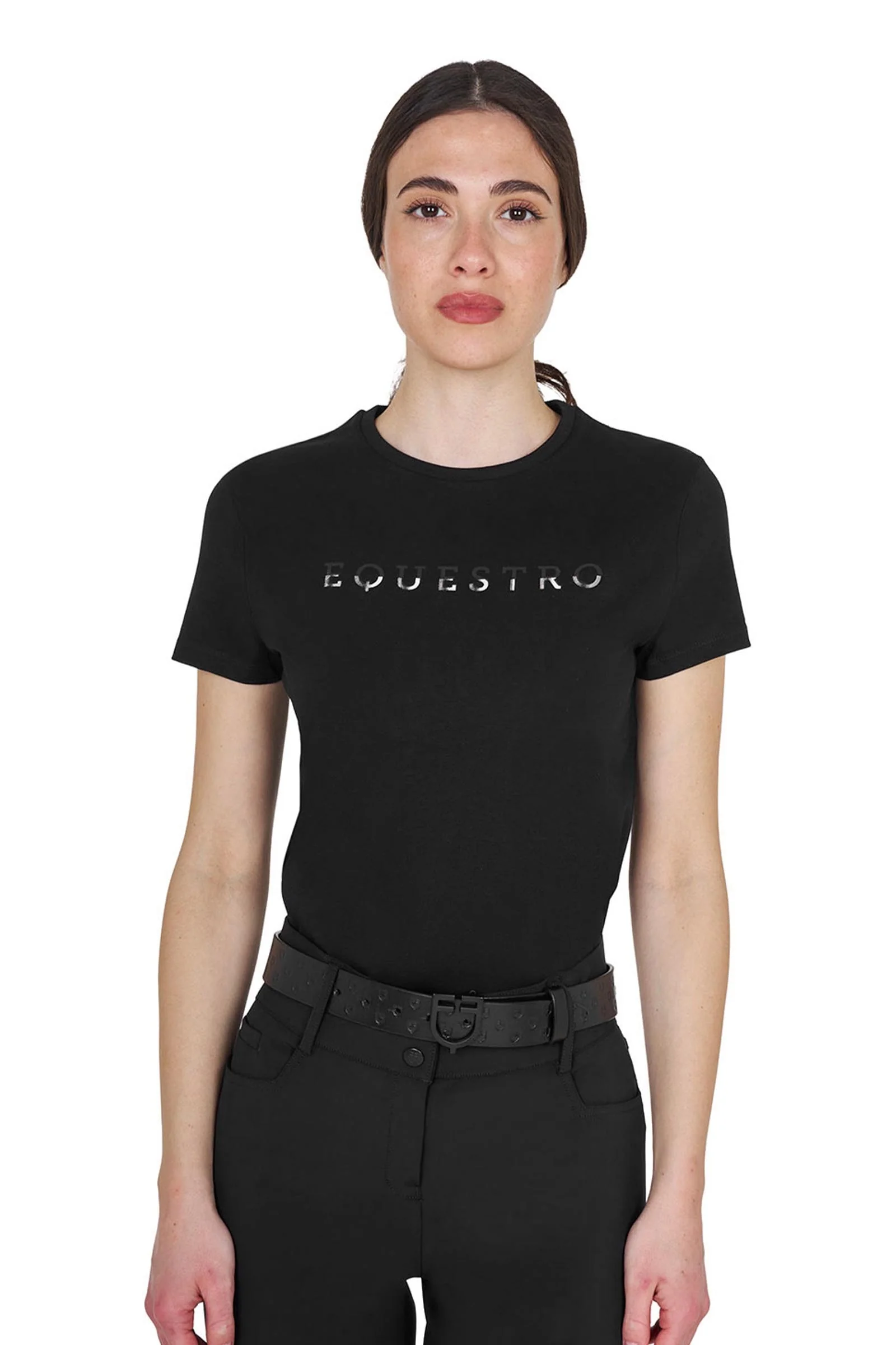 SS2026 Dame Logo Lamina bomulls T-skjorte Black XS