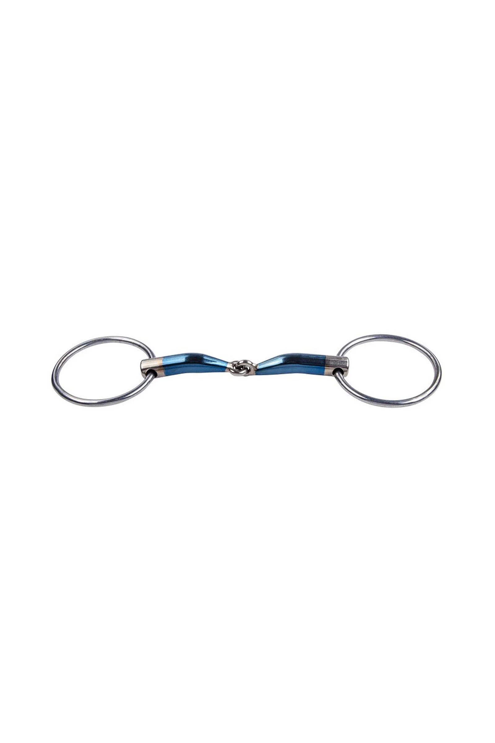 Sweet Iron todelt bitt med lĂžse ringer Blue 145 mm