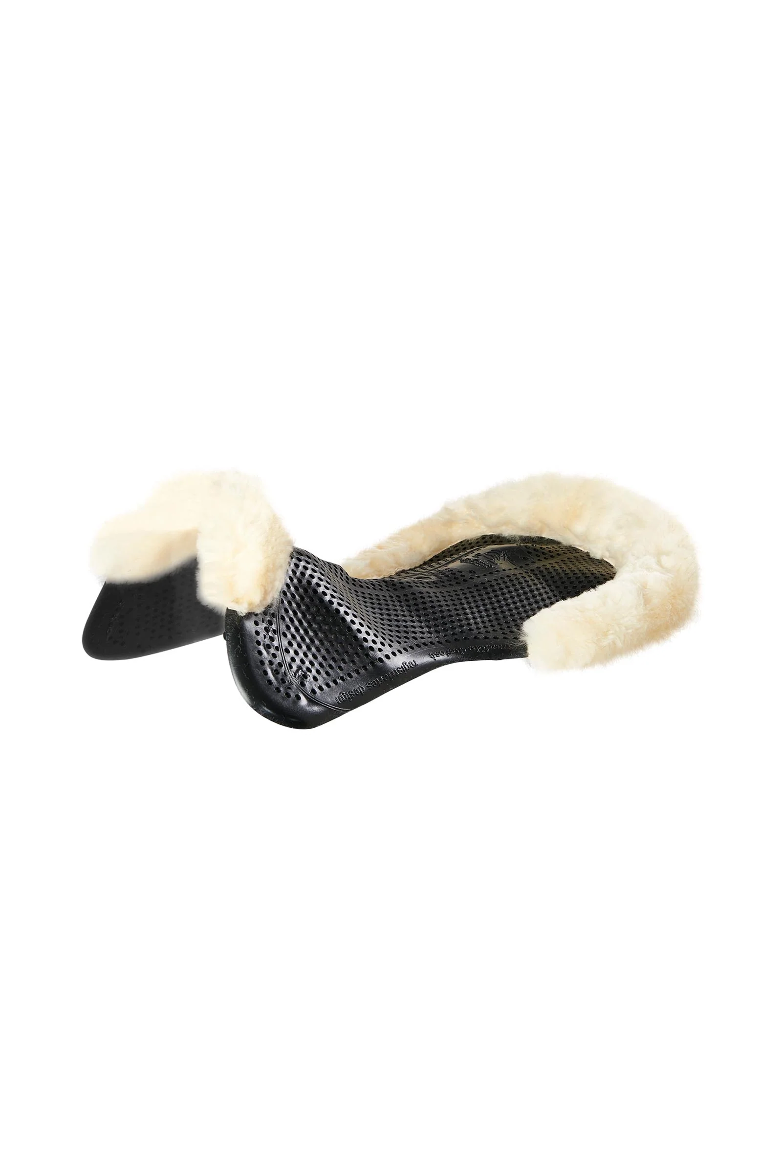 terapeutisk Just Gel pad med sauefellutskjæring Black/Natural L