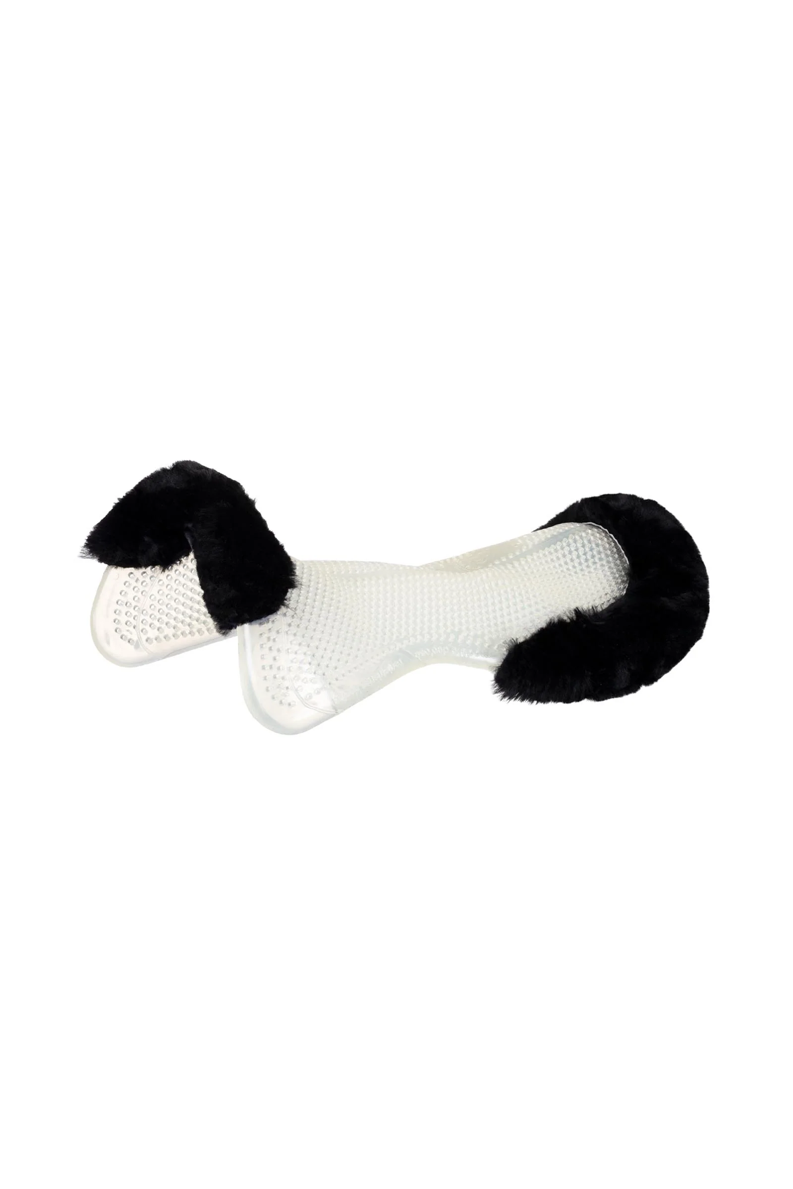 terapeutisk Just Gel pad med sauefellutskjæring Transparent/Black L