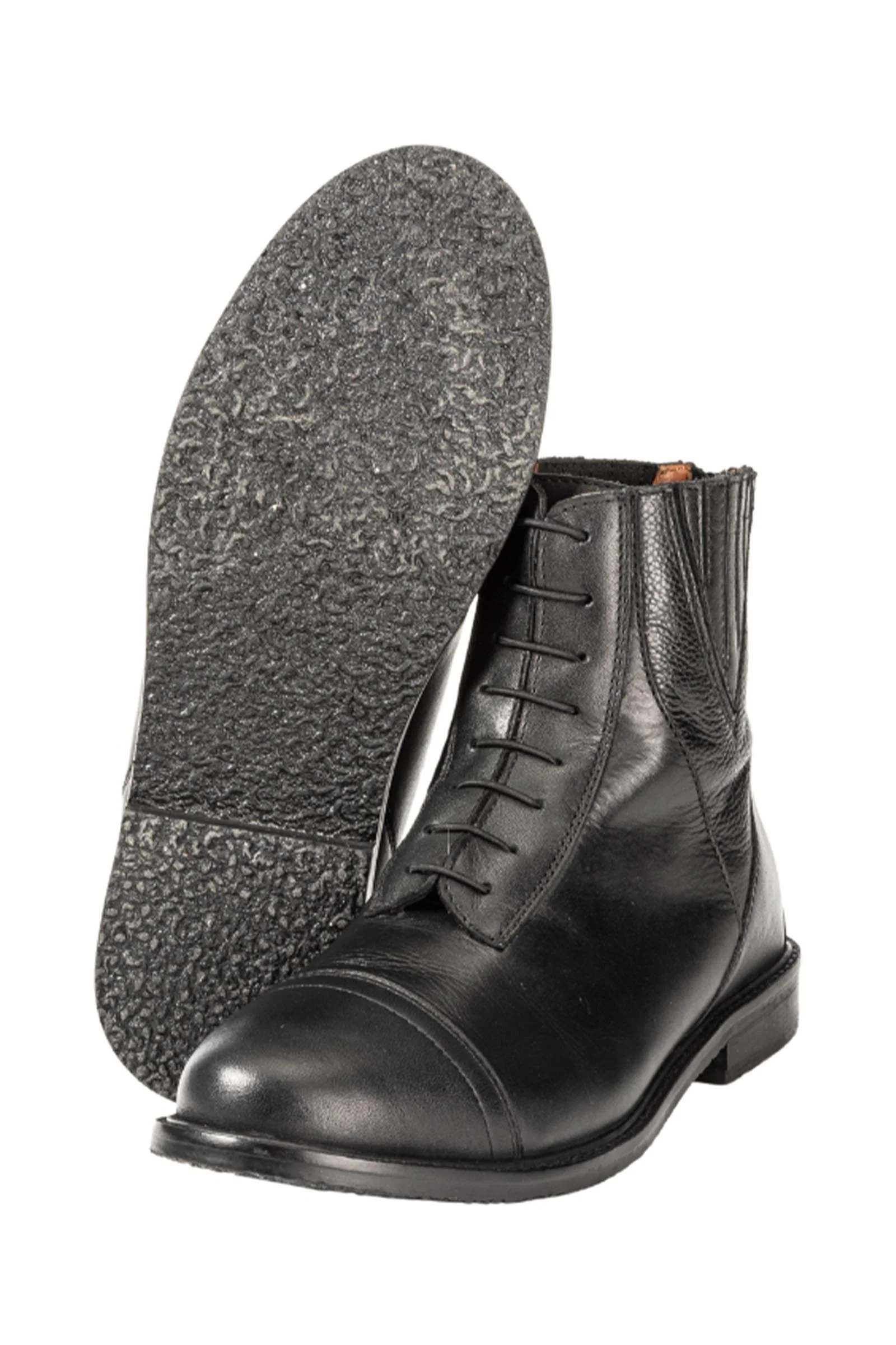 Titus lær mix jodhpur ridesko Black/Black 41
