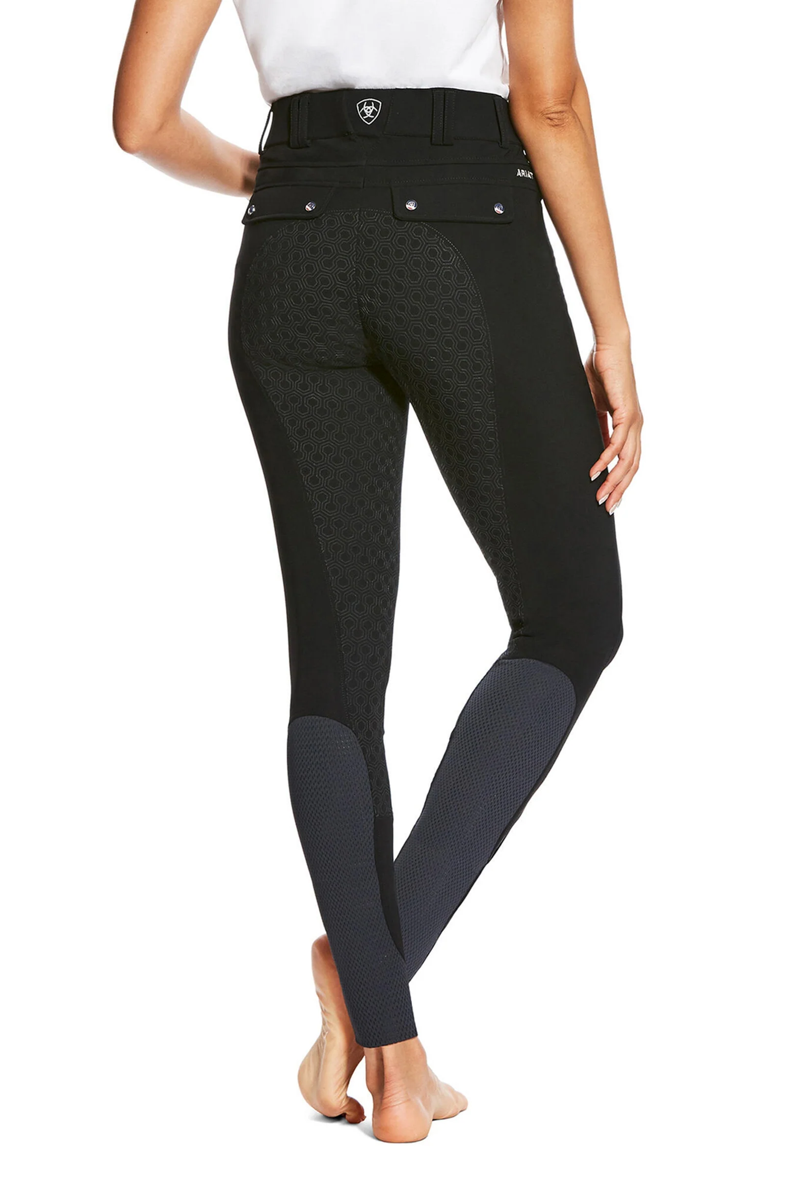 Tri Factor Dame ridebukse med full silikonsete Black 36 Long