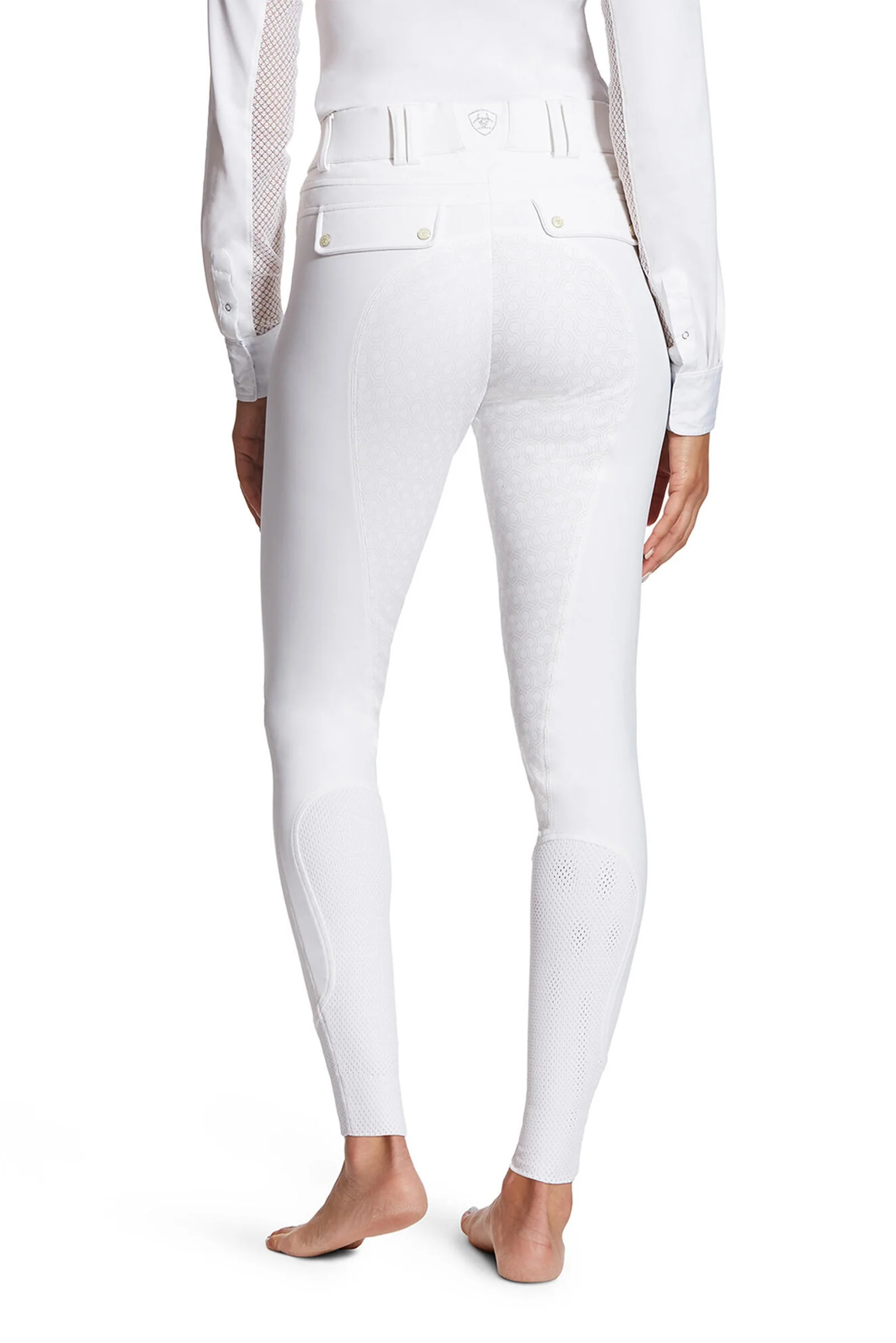 Tri Factor Dame ridebukse med full silikonsete White 38 Regular