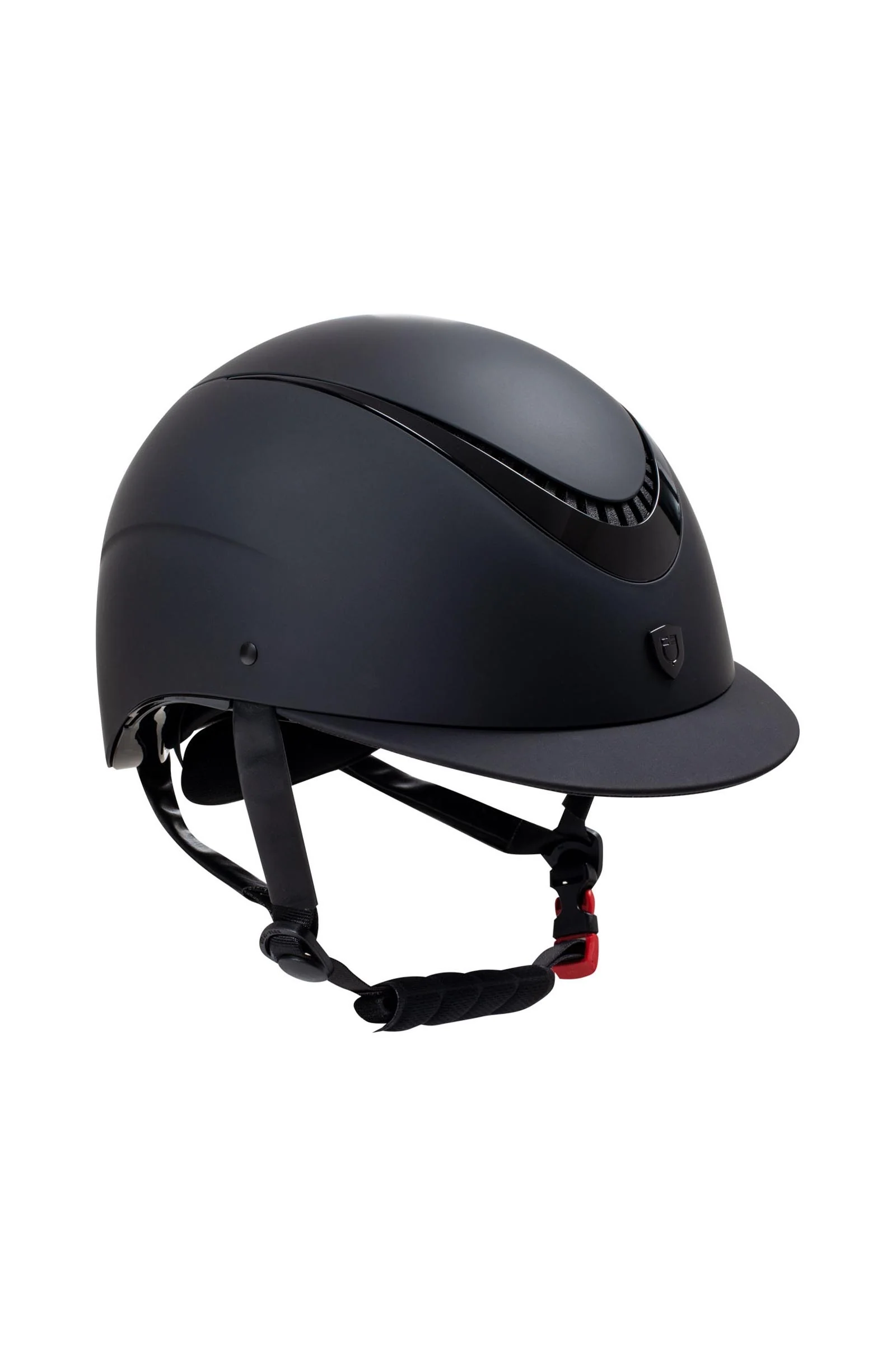 unisex ridehjelm med blank ramme, sertifisert EN 1384:2023 Black/Black Shiny 55-57