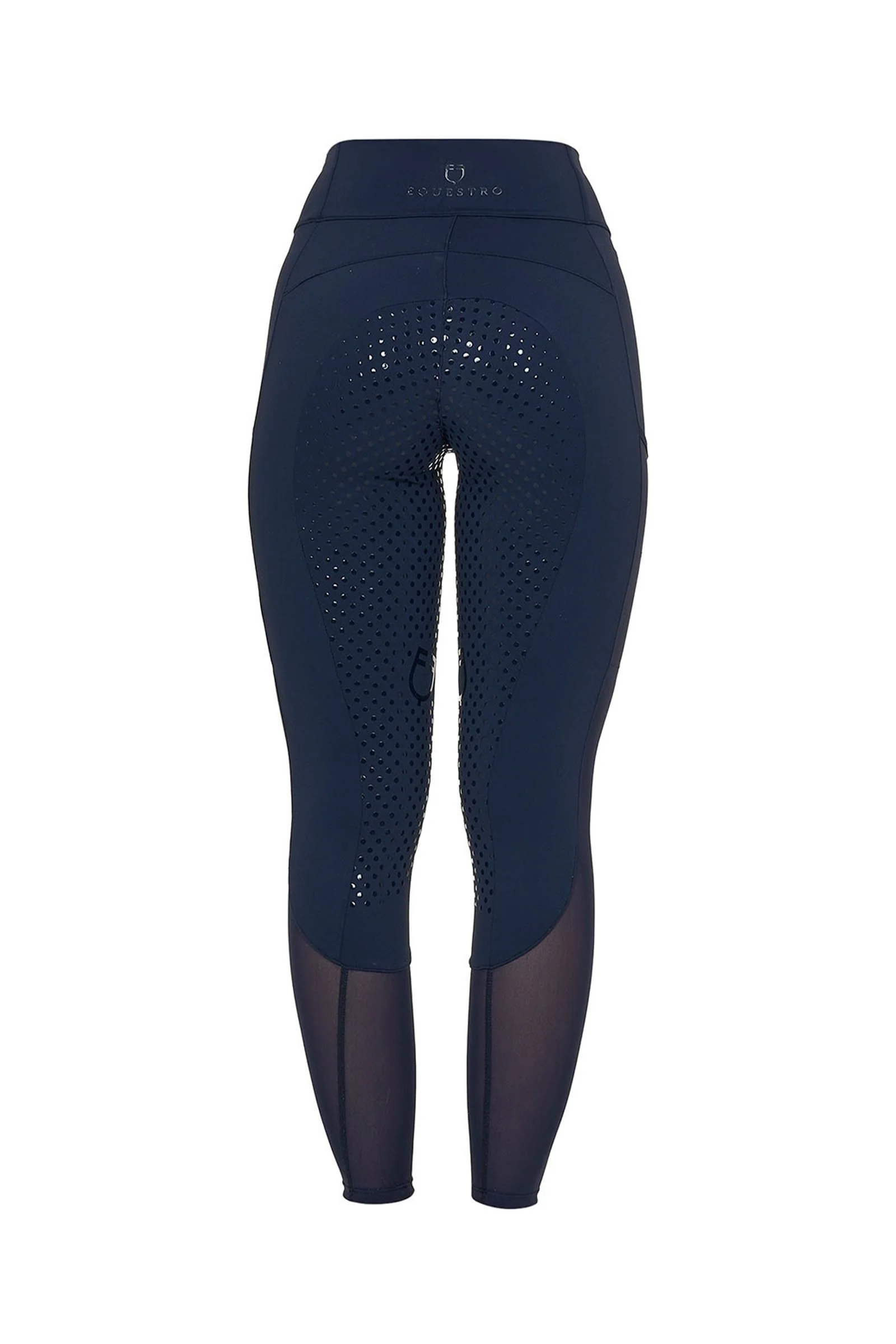 dame rideleggings med full grip og perforerte paneler Navy Blazer L