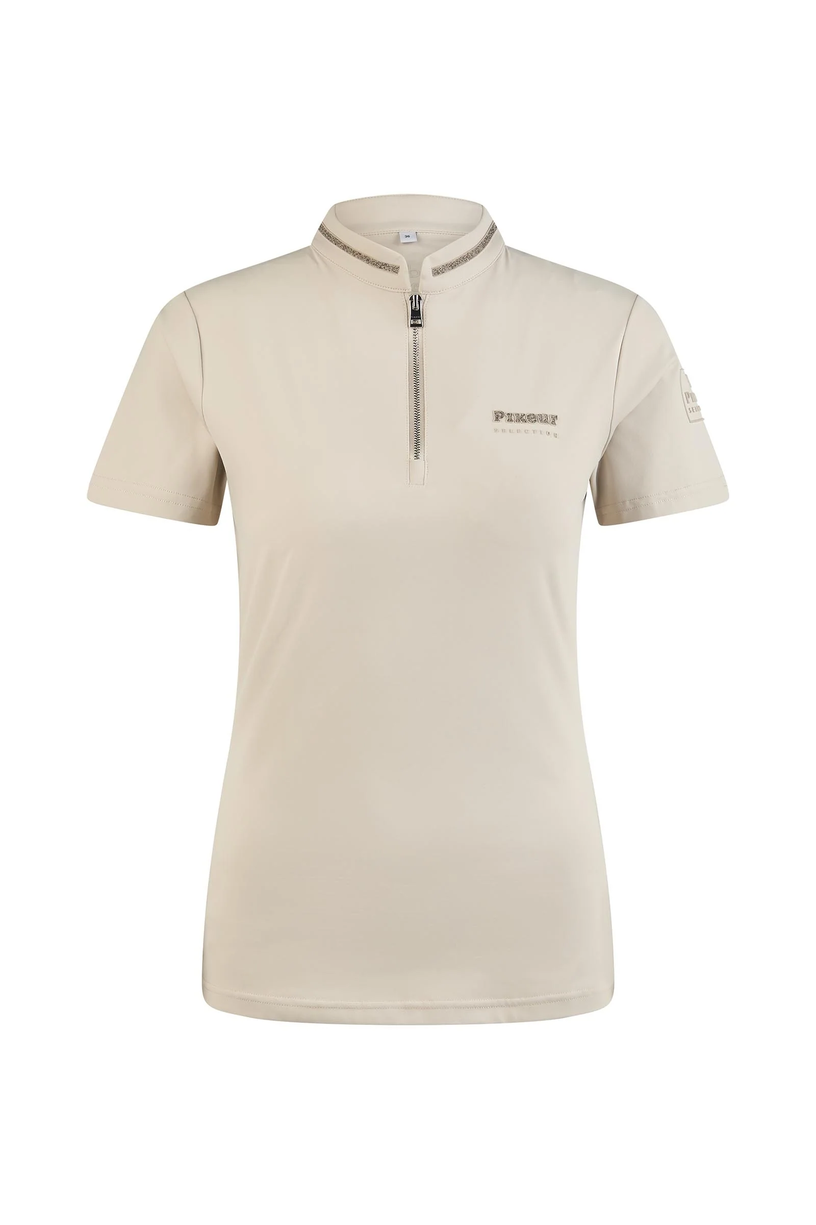 dame funksjonell zip-genser Pearl Gray 38