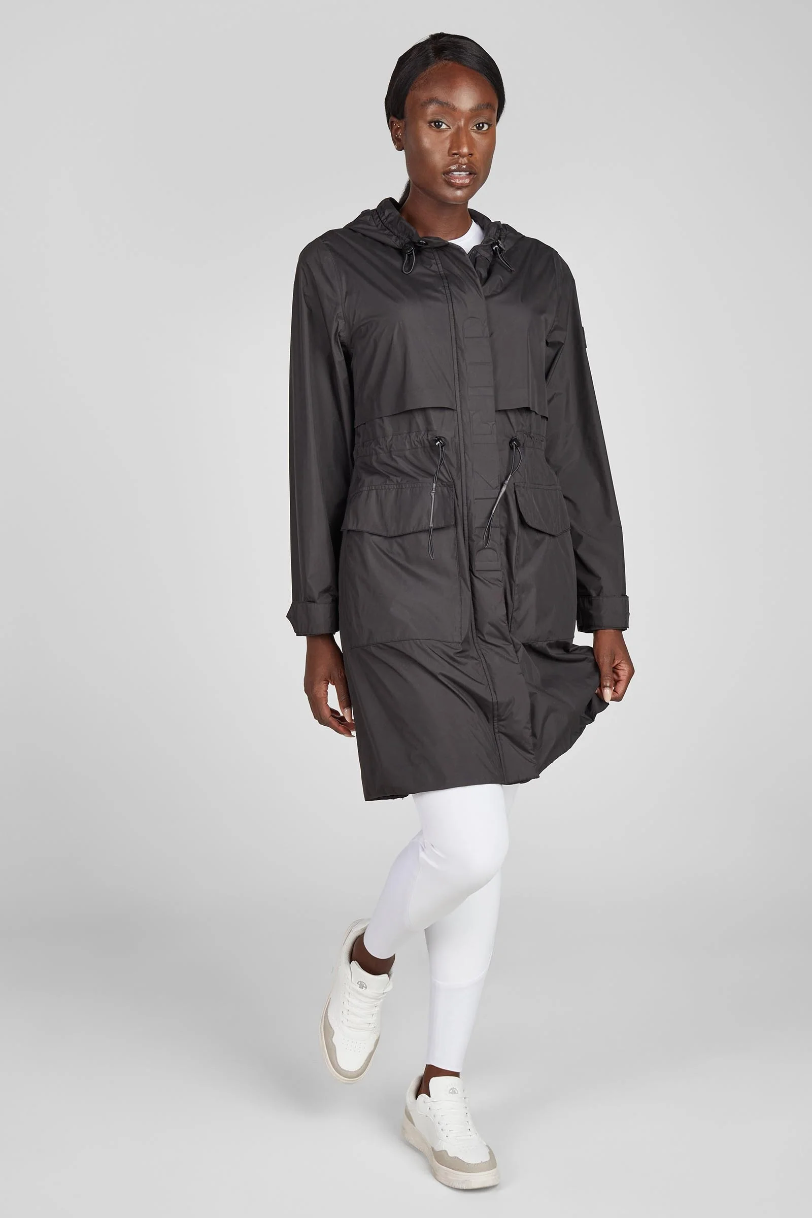 dame lang regnfrakk Black 38
