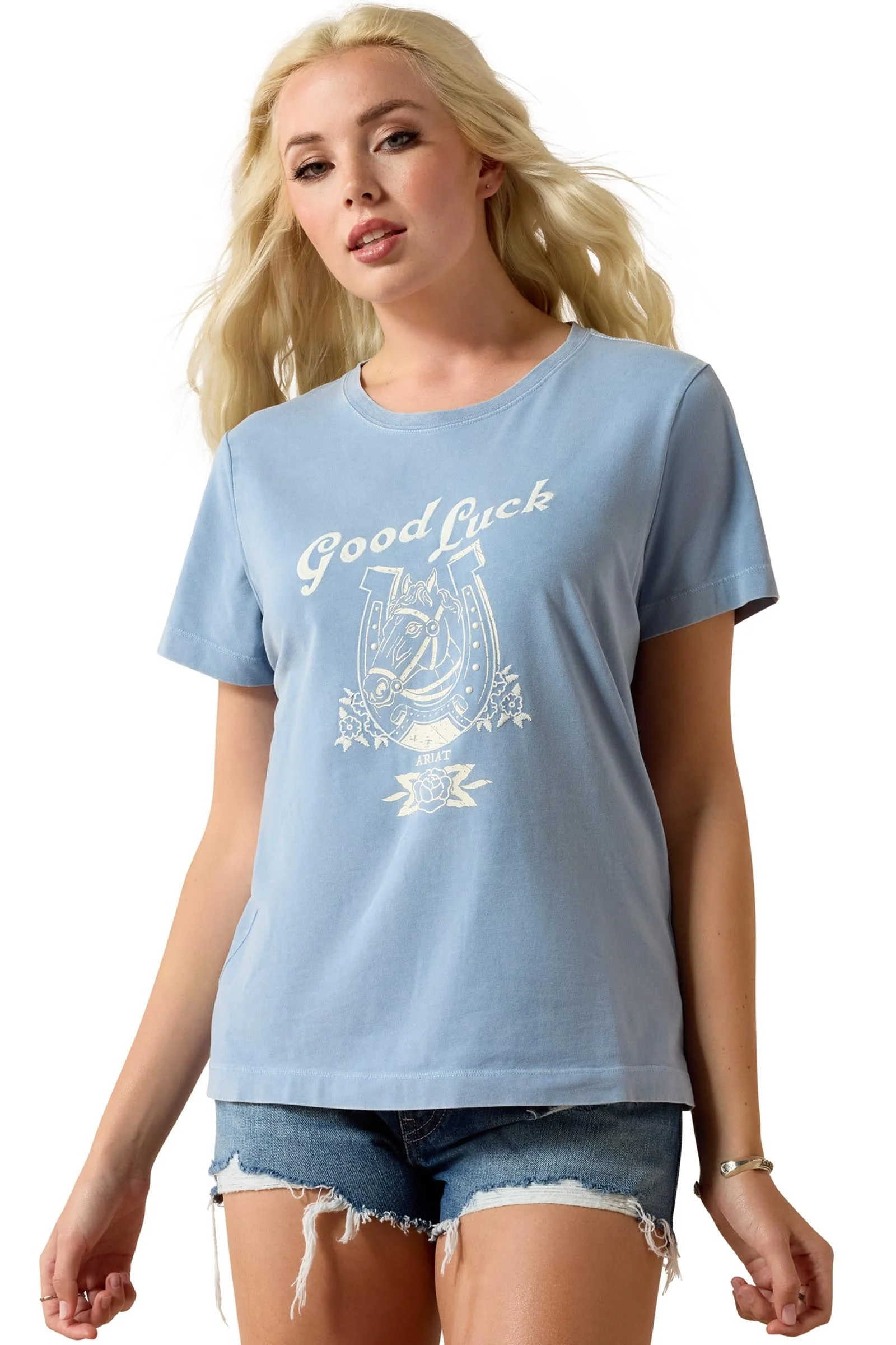Dame Lucky Dreams T-skjorte Ashleigh Blue XS