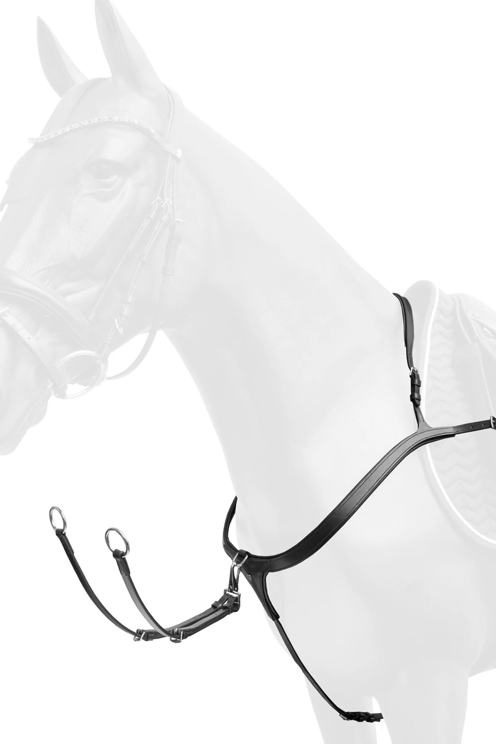 X-Line brystplate med lang bro Black C