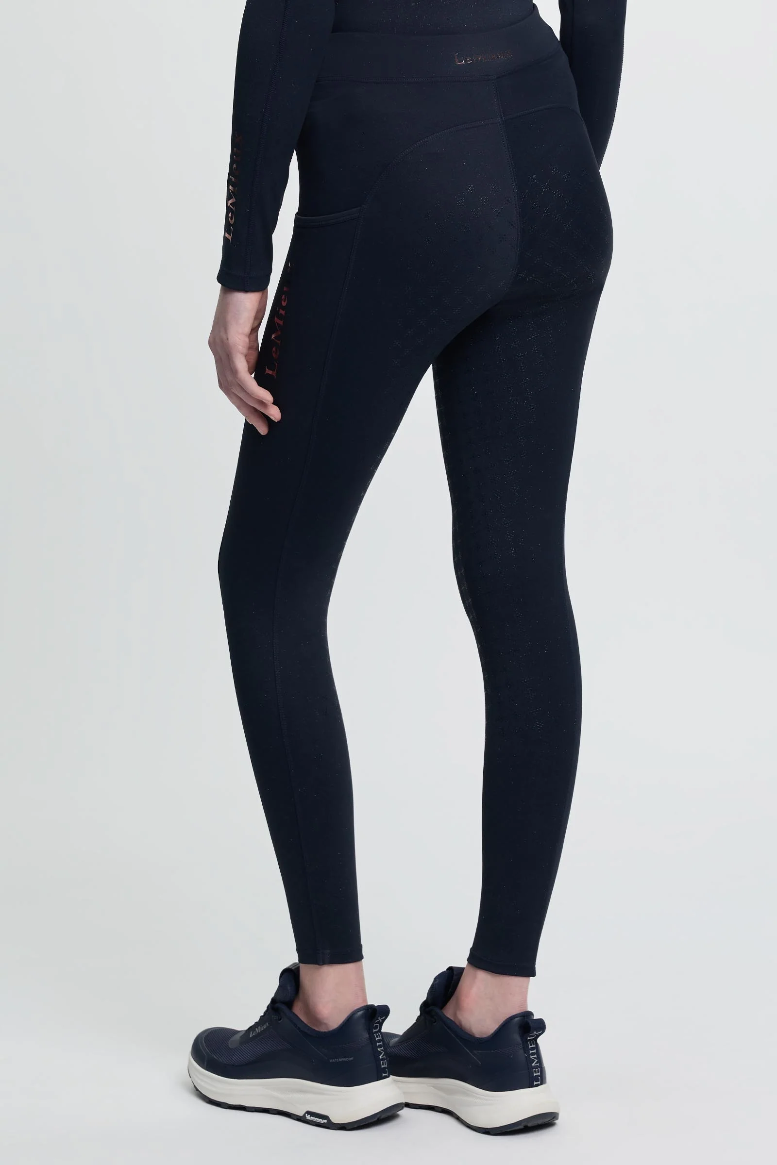 Young Rider Sparkle Orla barn pull on ridebukser Navy 146-152