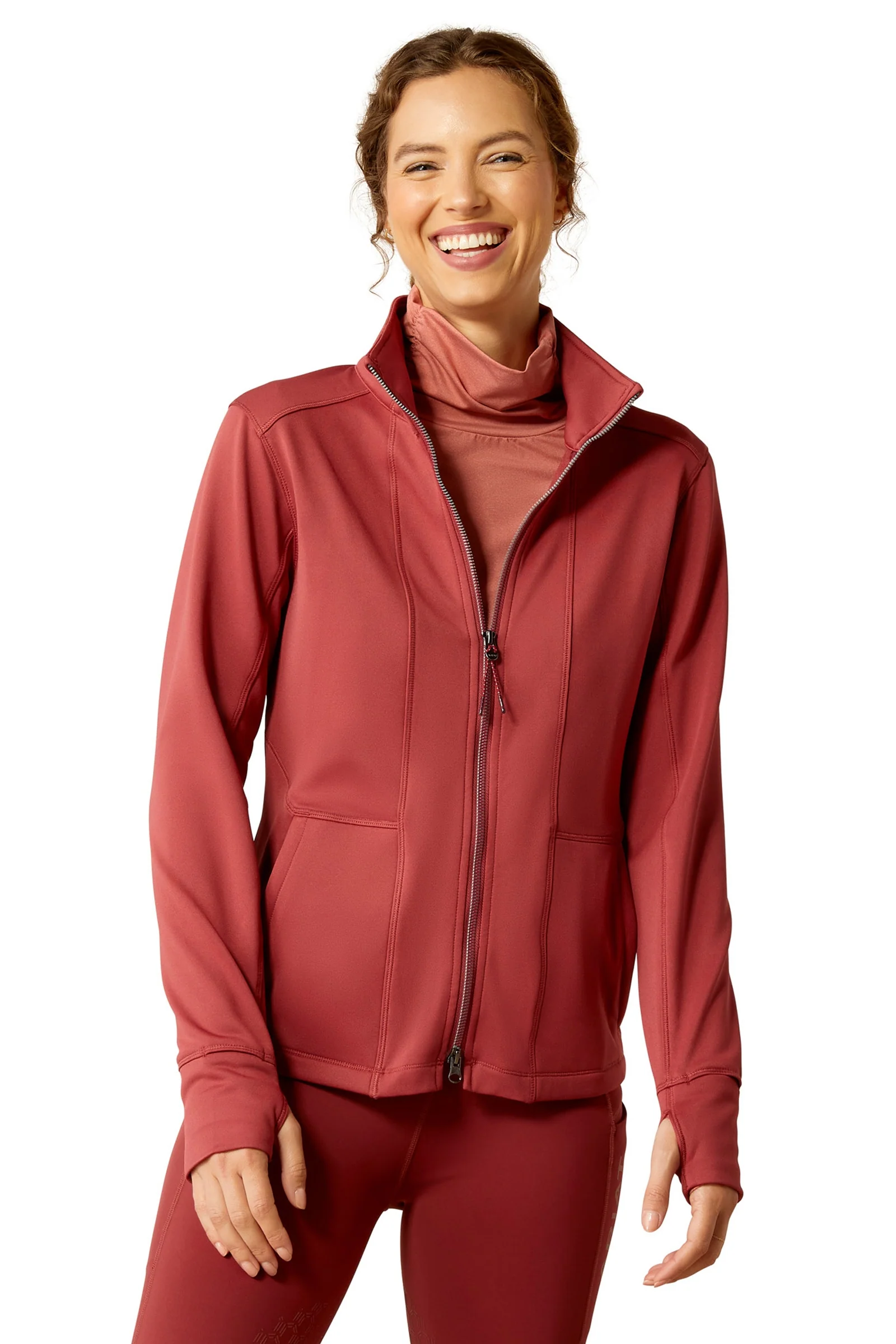 Zaphus Sweatshirt med glidelås Burnt Russet S